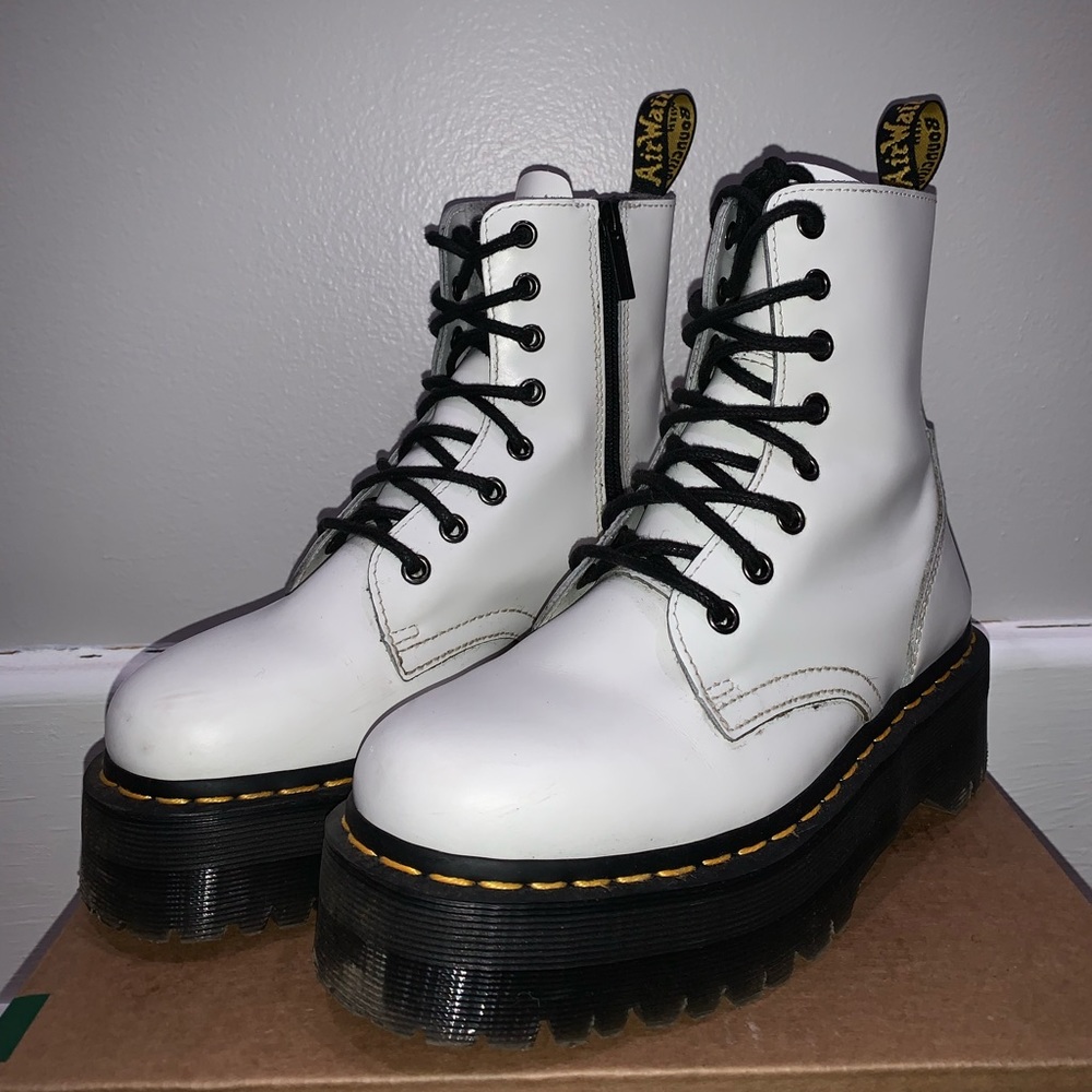 White Platform Doc Martens